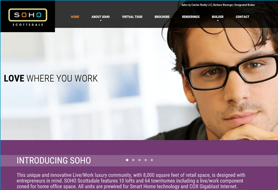 Screenshot of SOHO Scottsdale Web Design